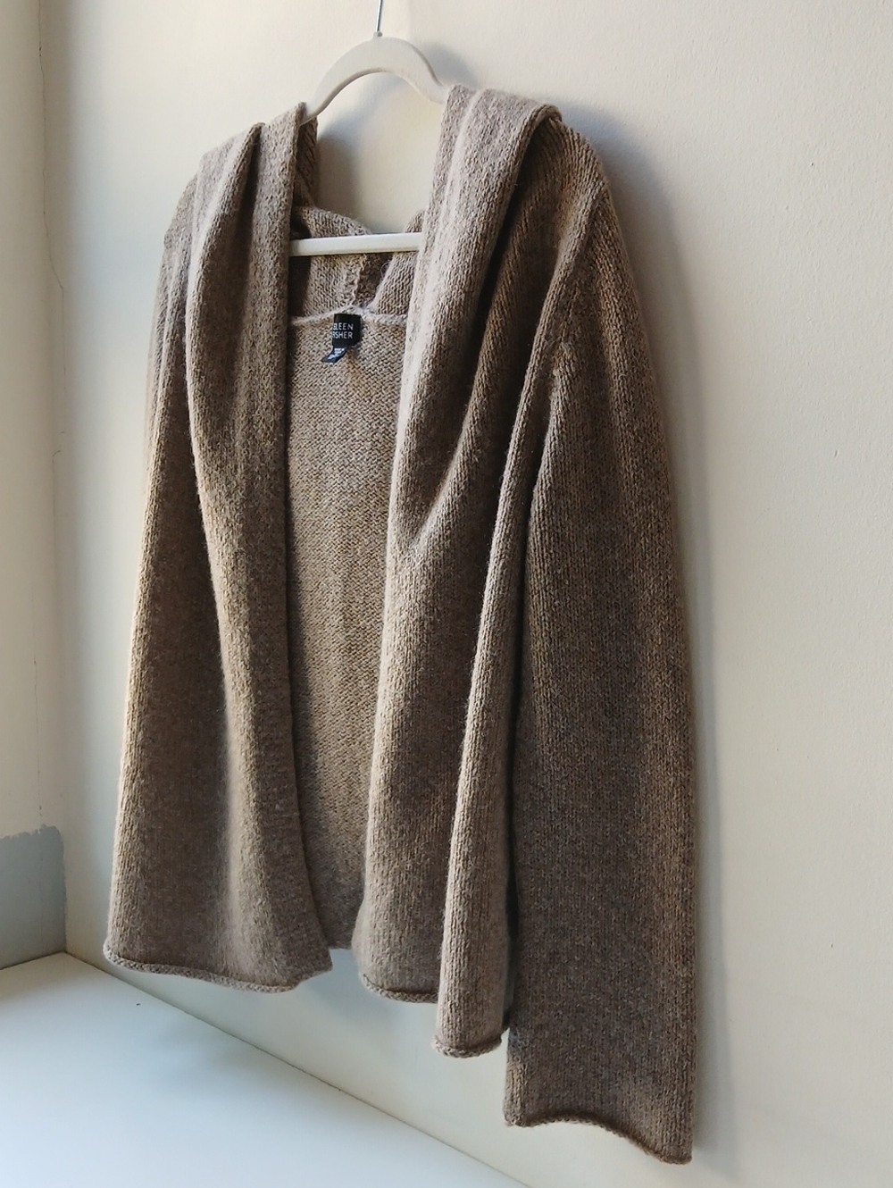 Eileen Fisher Wool Mohair Hooded Cardigan Sweater Women's Medium - Picture 2 of 6